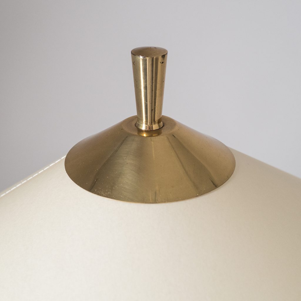 Austrian Brass Table Lamp, 1950s, Parchment Shade