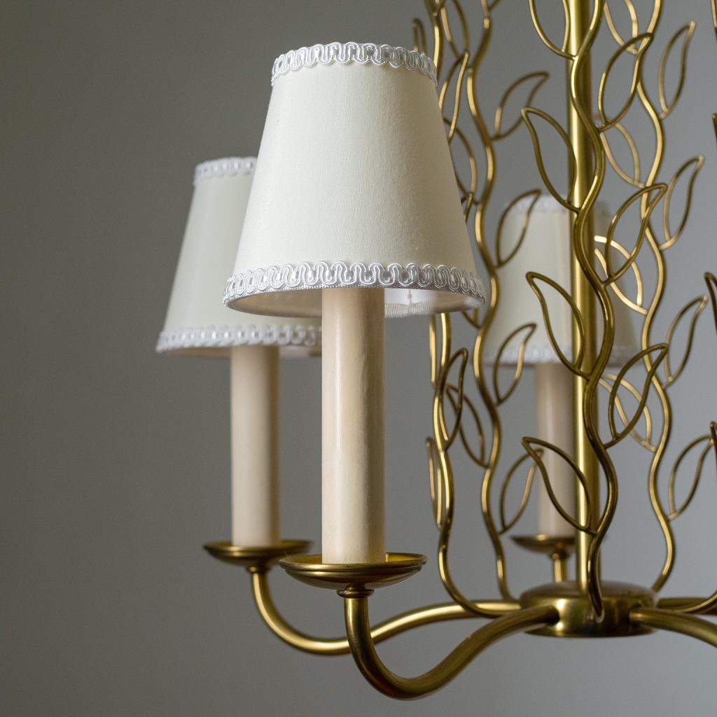Austrian Brass Chandelier, 1940s