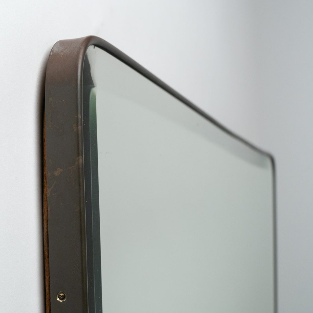 Large Italian Brass Mirror, circa 1950