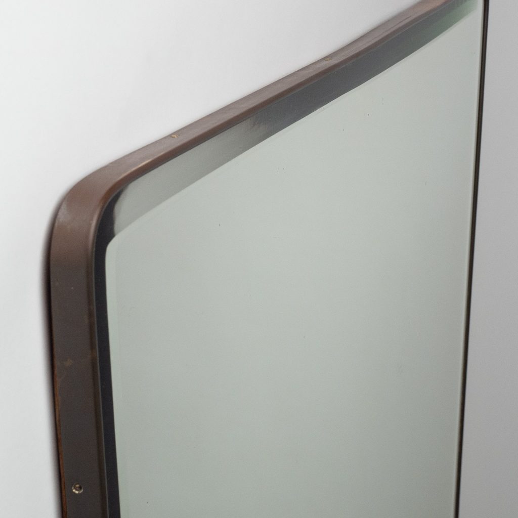 Large Italian Brass Mirror, circa 1950