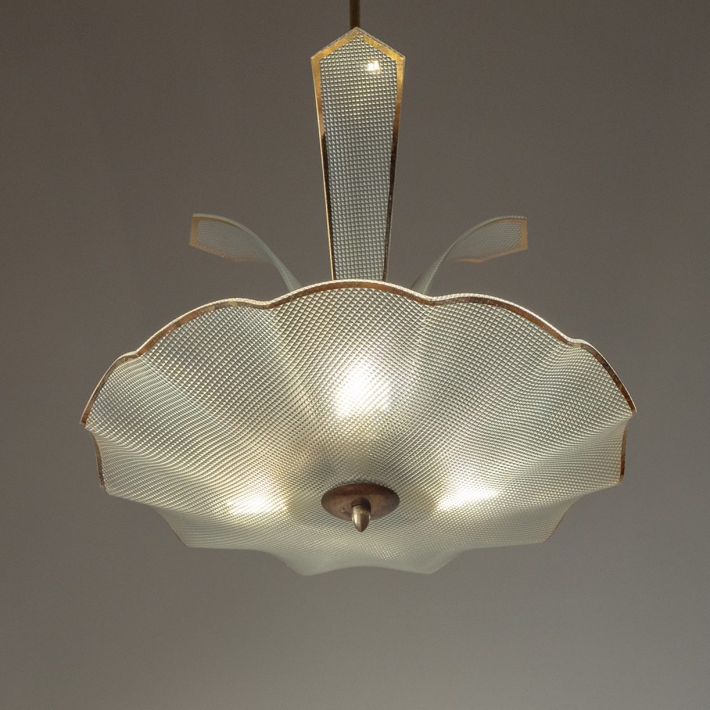 Italian Glass Chandelier, 1950s
